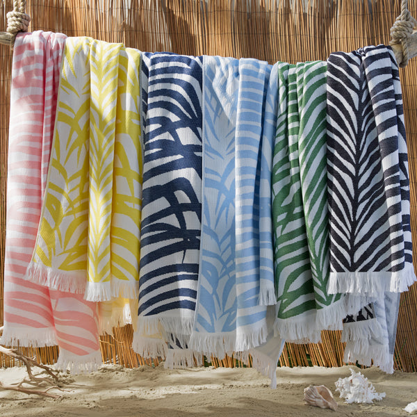 Zebra Palm Beach Towel - Jabbour Linens