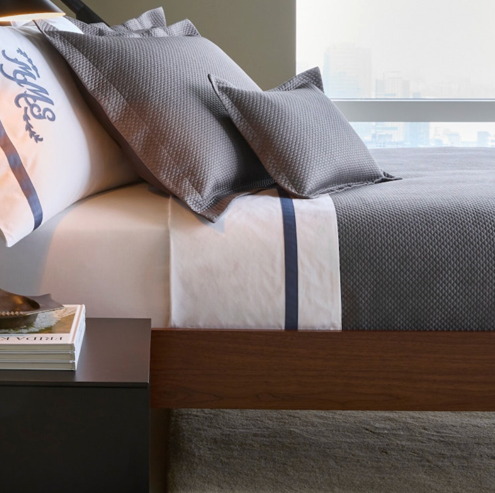 Alba King Quilt 112 x 99 Piped Edge - Jabbour Linens