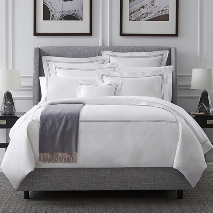 Solid White Bed & Bedding Set  Shop Five-Star Hotel Bedding