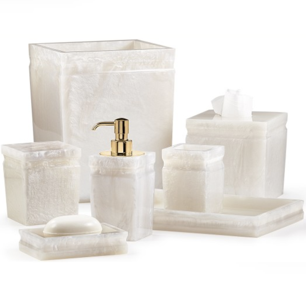 Milo Pearl Brush Holder - Jabbour Linens