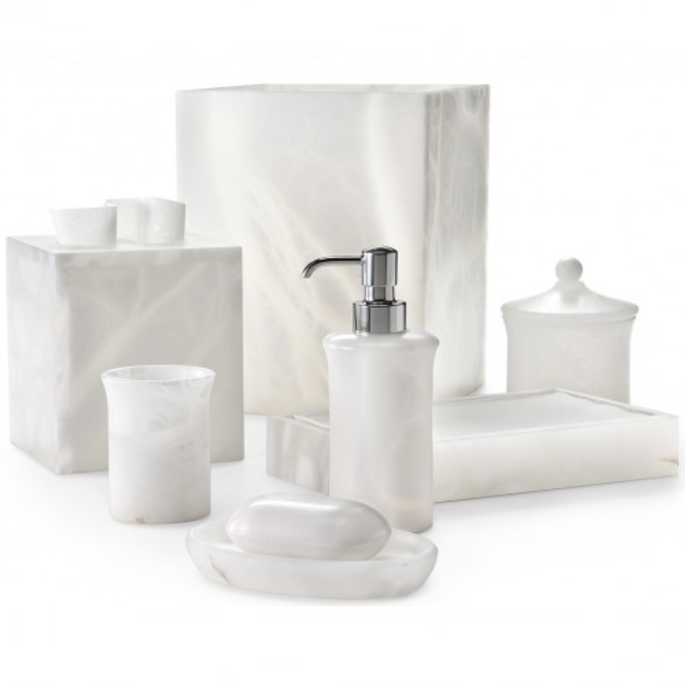 Luxe Silver Tissue Box - Ava Bath Accessories
