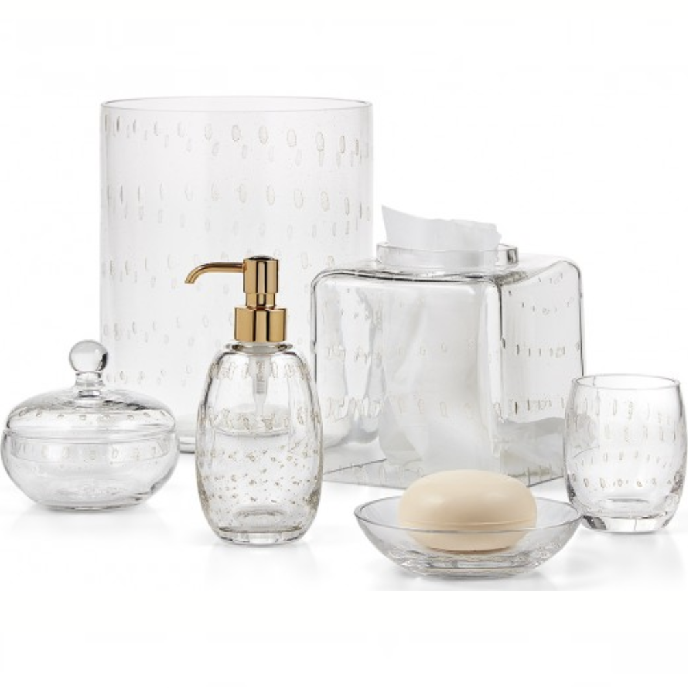 Contessa Clear Waste Basket - Jabbour Linens