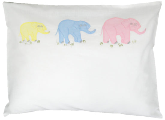 Elephants On Parade Baby Sham 12 X 16 - Jabbour Linens