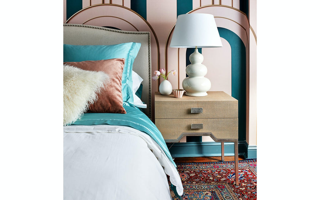 Nocturne Euro Sham 27 x 27, 3" flange - Jabbour Linens