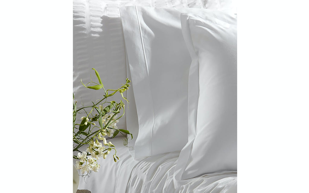 Ceylon Satin Stitch Boudoir Sham 12 X 16, 1 " flange (1) - Jabbour Linens