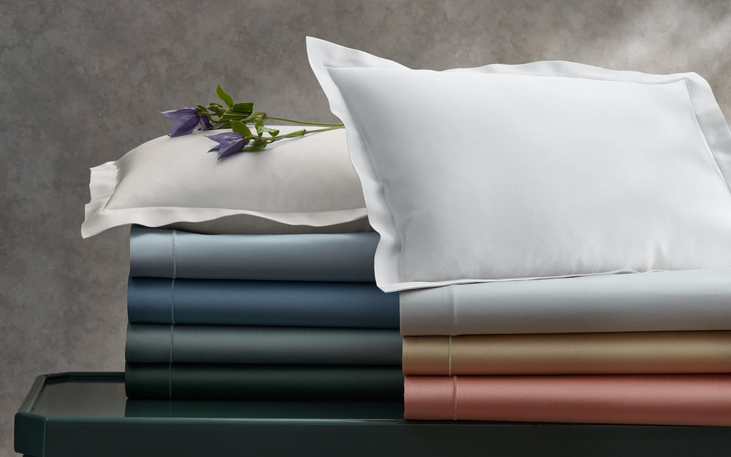 Talita Satin Stitch Queen Fitted Sheet 17" Pocket - Jabbour Linens
