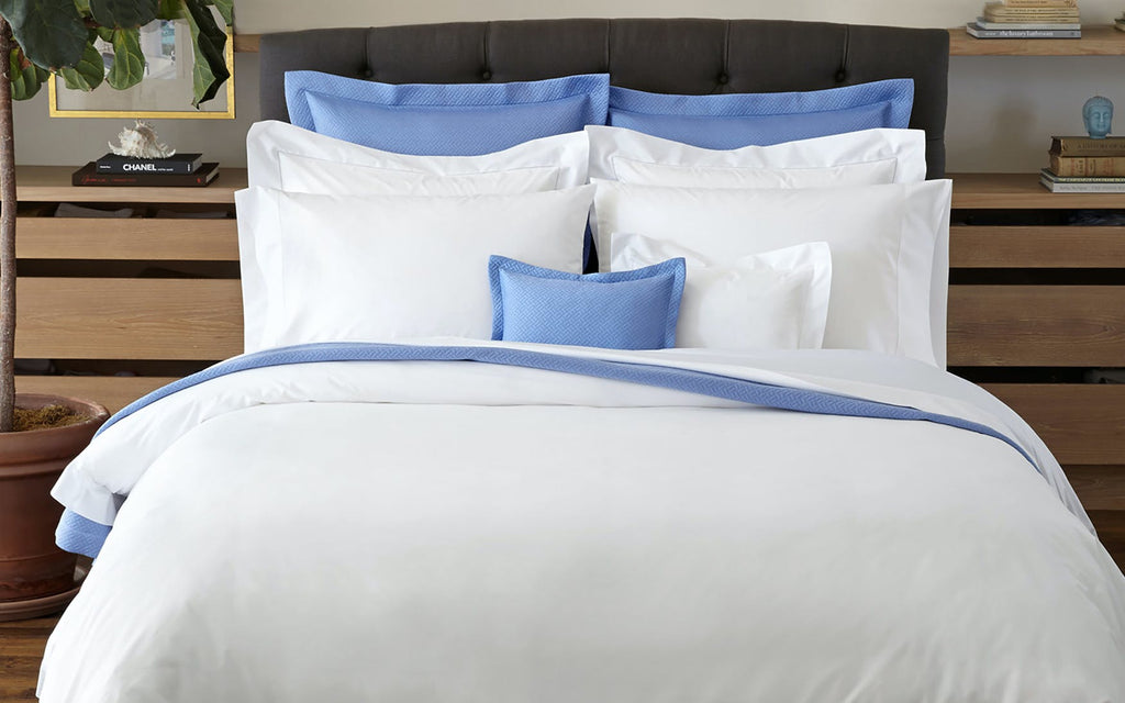 Luca Hemstitch Full/Queen Duvet 86 x 92, 3" flange - Jabbour Linens