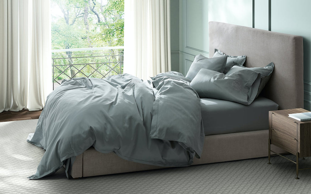 Talita Satin Stitch Queen Fitted Sheet 17" Pocket - Jabbour Linens