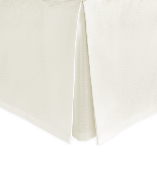 Diamond Pique Twin Bed Skirt Panels 14.5" drop - Jabbour Linens
