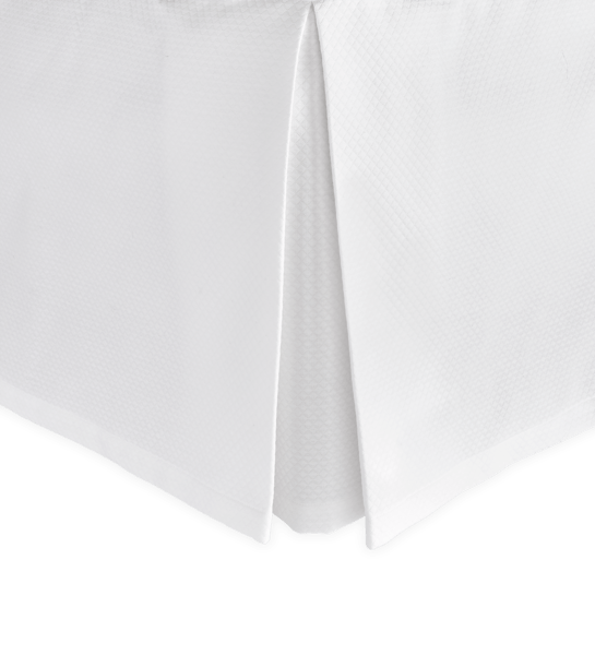 Diamond Pique Queen Bed Skirt Panels 14.5" drop - Jabbour Linens
