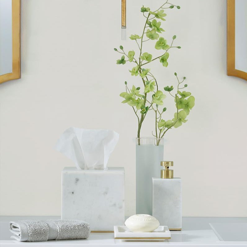 Pietra Wastebasket 7.5" x 7.5" x 8.5" - Jabbour Linens