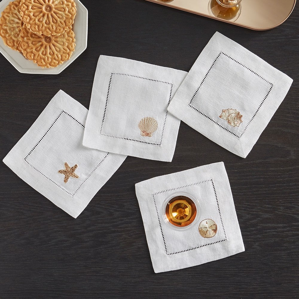 Beachcomber Cocktail Napkin 6 x 6 (Set of 4) - Jabbour Linens