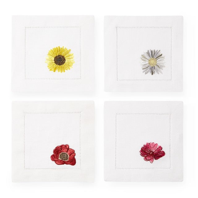 Fiori Napkin Cocktail Napkin 6 X 6 (set of 4) - Jabbour Linens