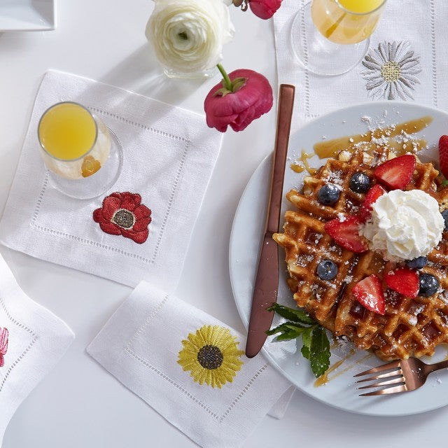 Fiori Napkin Cocktail Napkin 6 X 6 (set of 4) - Jabbour Linens