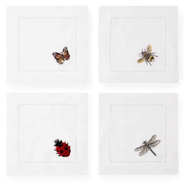 Insetti Cocktail Napkin 6 X 6 (set of 4) - Jabbour Linens
