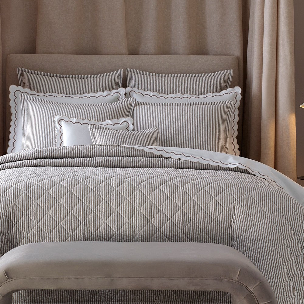 Matteo Quilted Quilted King Sham 21 x 36, 1" Flange - Jabbour Linens