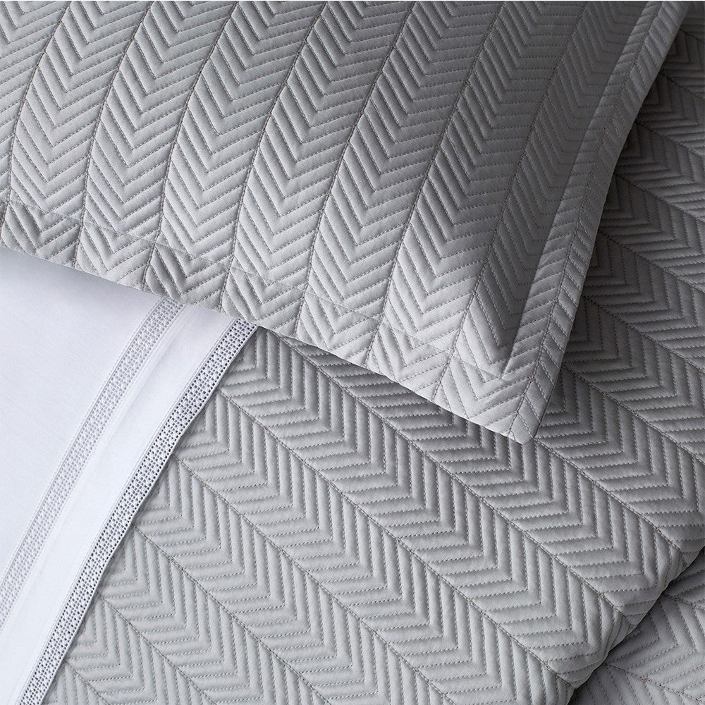 Netto Quilted King Sham 21 x 36, 2" Flange - Jabbour Linens
