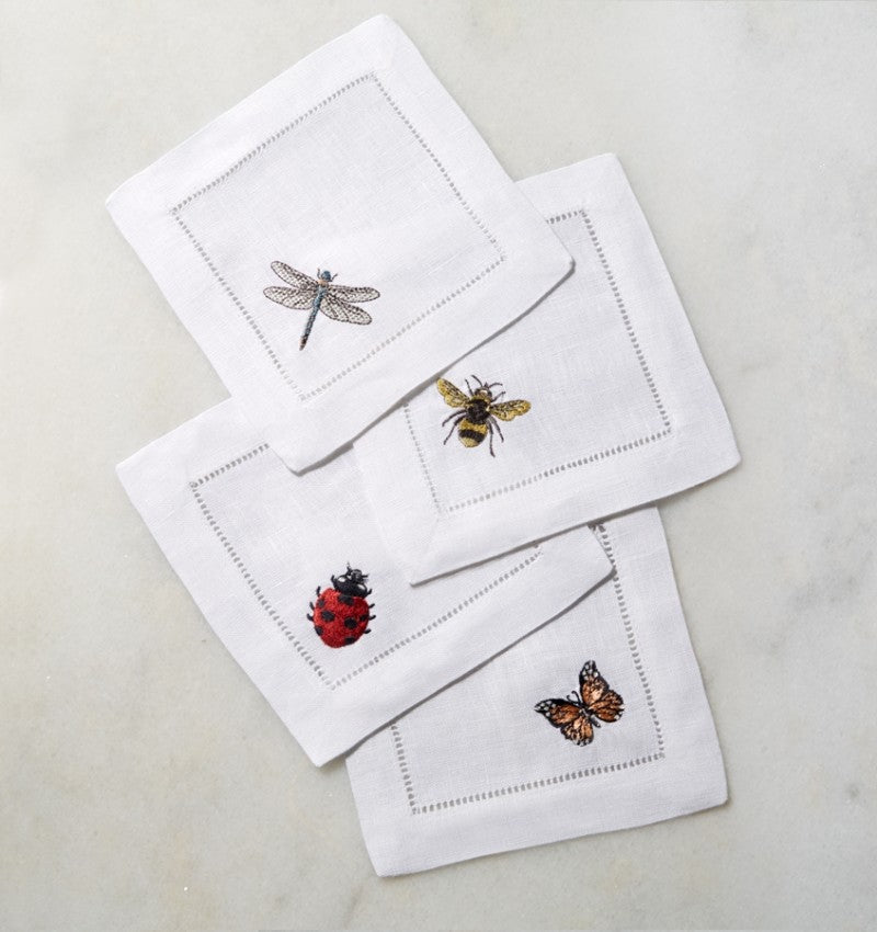 Insetti Cocktail Napkin - Jabbour Linens